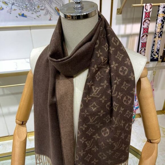 Louis Vuitton Brown Monogram Scarf - Picture 2 of 5